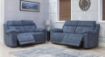 Ancona Fabric Sofa - Azure Blue 3RR + 2RR