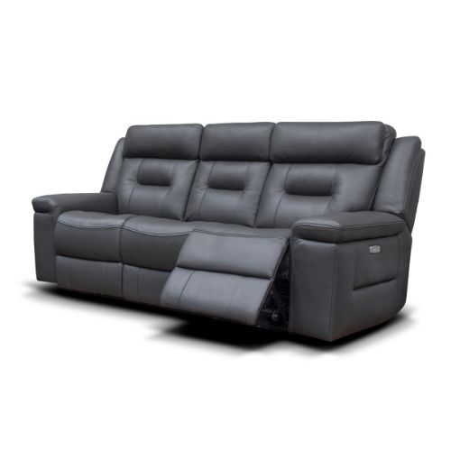 Osbourne Leather Sofa - Dark grey