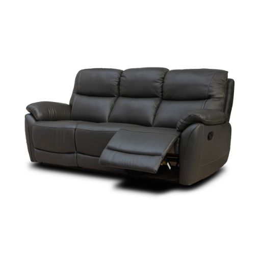 Pandora Dark Grey Leather Sofa