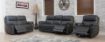 Pandora Dark Grey Leather Sofa 4