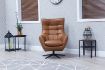 Orbit Saddle Leather Swivel Chair 3