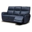 Torino Navy Leather Sofa
