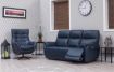 Torino Navy Leather Sofa 3