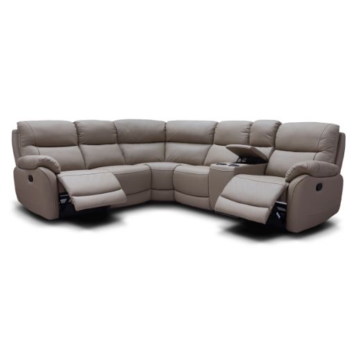 Pandora Bisque Leather Sofa