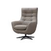 Orbit Bisque Leather Swivel Chair 1