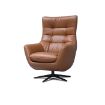 Orbit Saddle Leather Swivel Chair