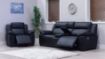 Griffin Black Full Leather Sofa 2