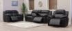 Griffin Black Full Leather Sofa 3