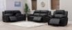 Griffin Black Full Leather Sofa 4